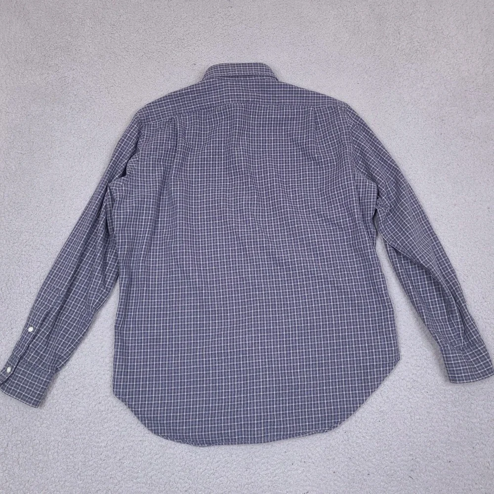 Vintage Polo Ralph Lauren Shirt‎ Mens Large Blue Plaid Stanton Classic Fit *Read
